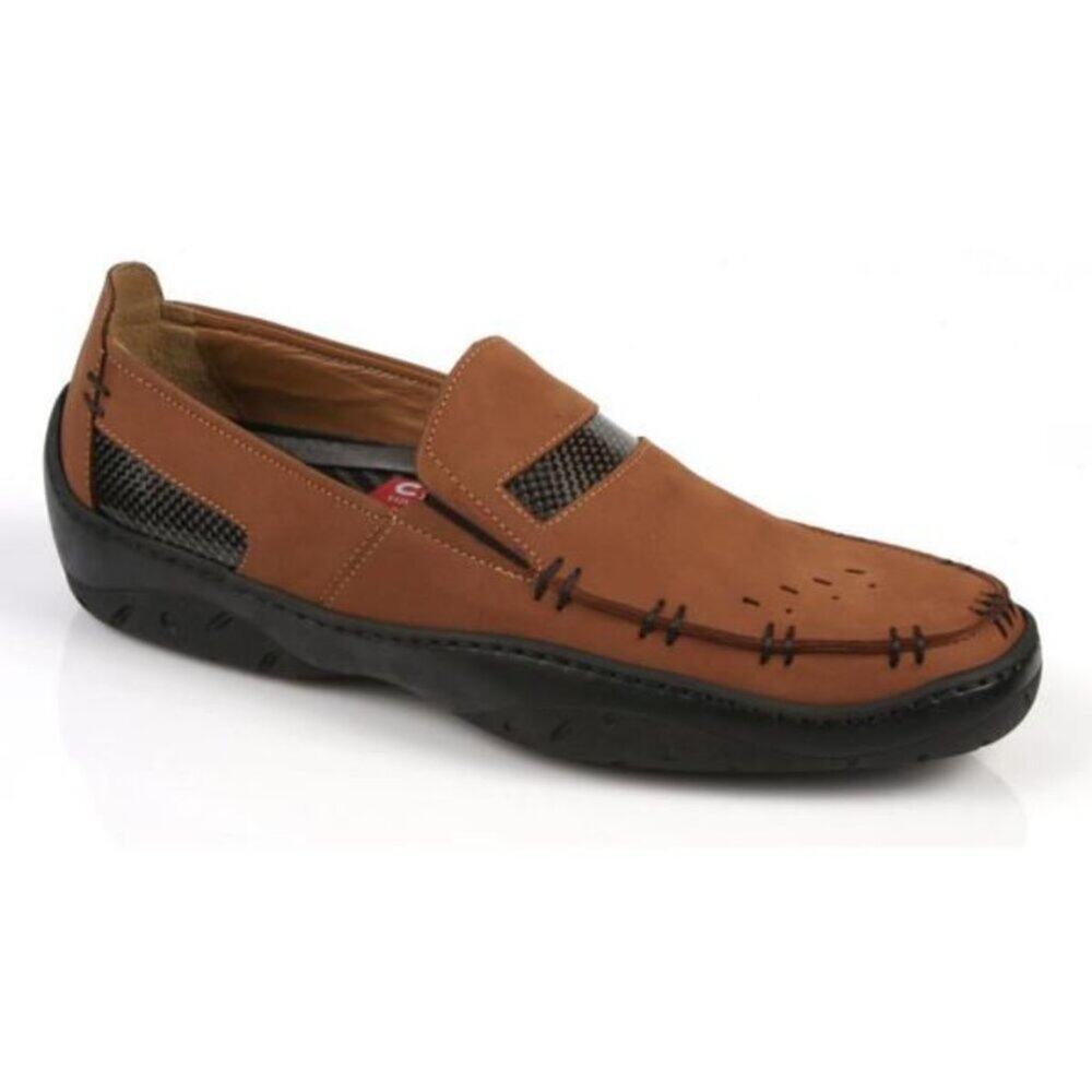 Michael Toschi Men's Mach Driving Shoes in Cinnamon Nubuck Brown